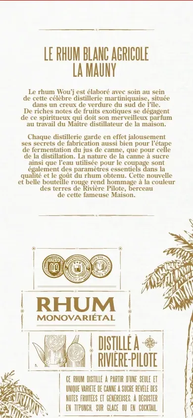 Site mobile, le rhum blanc agricole