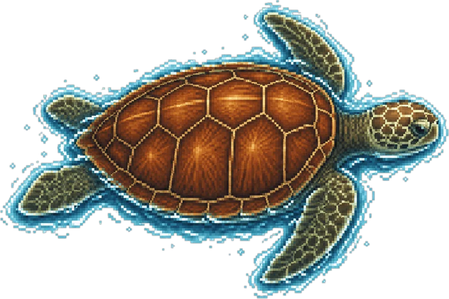 Tortue en pixel art 2026