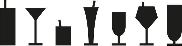 Pictogrammes de verres à cocktail